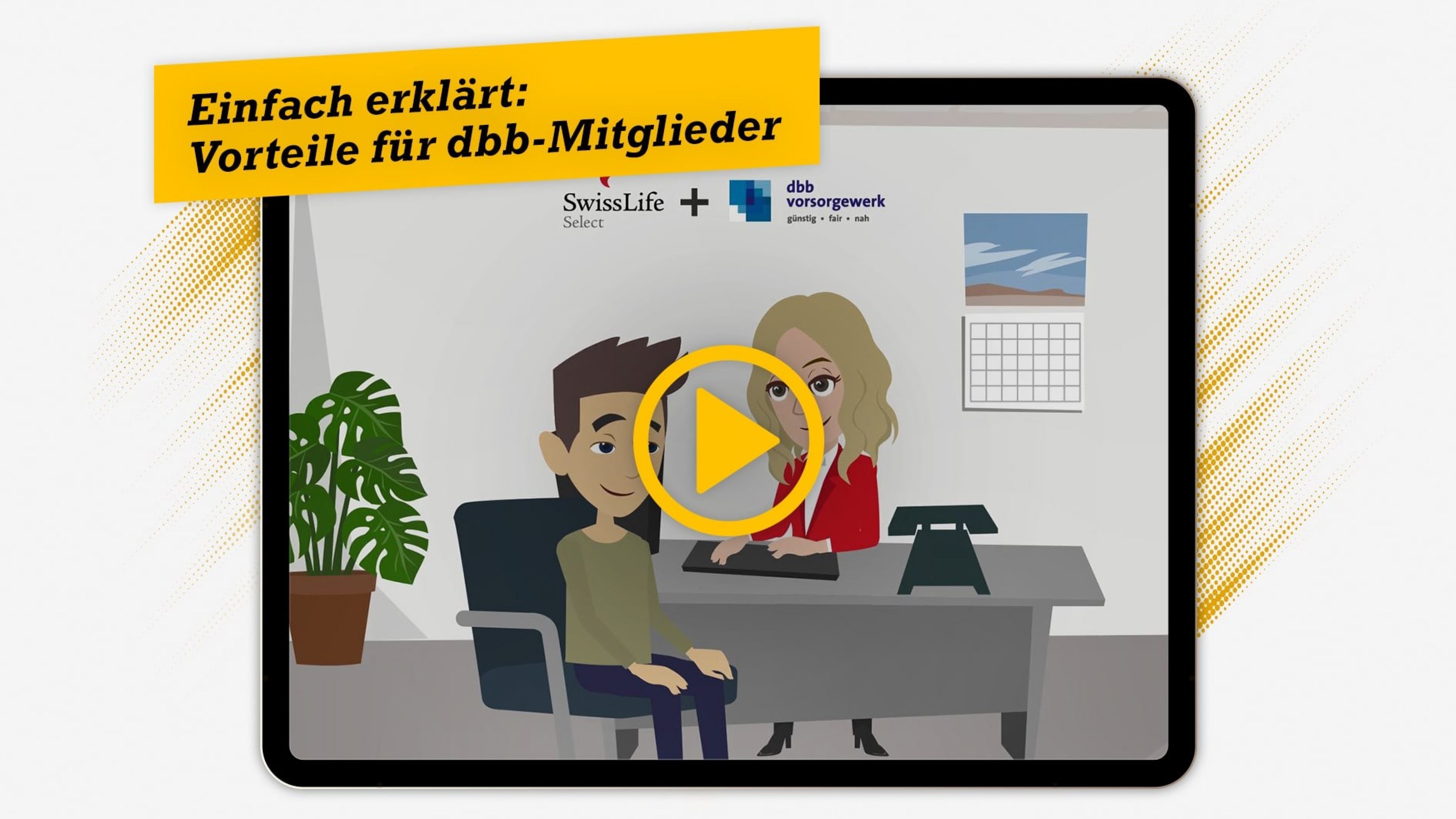 Link zu Erklärvideo 'Vorteile für dbb-Mitglieder'