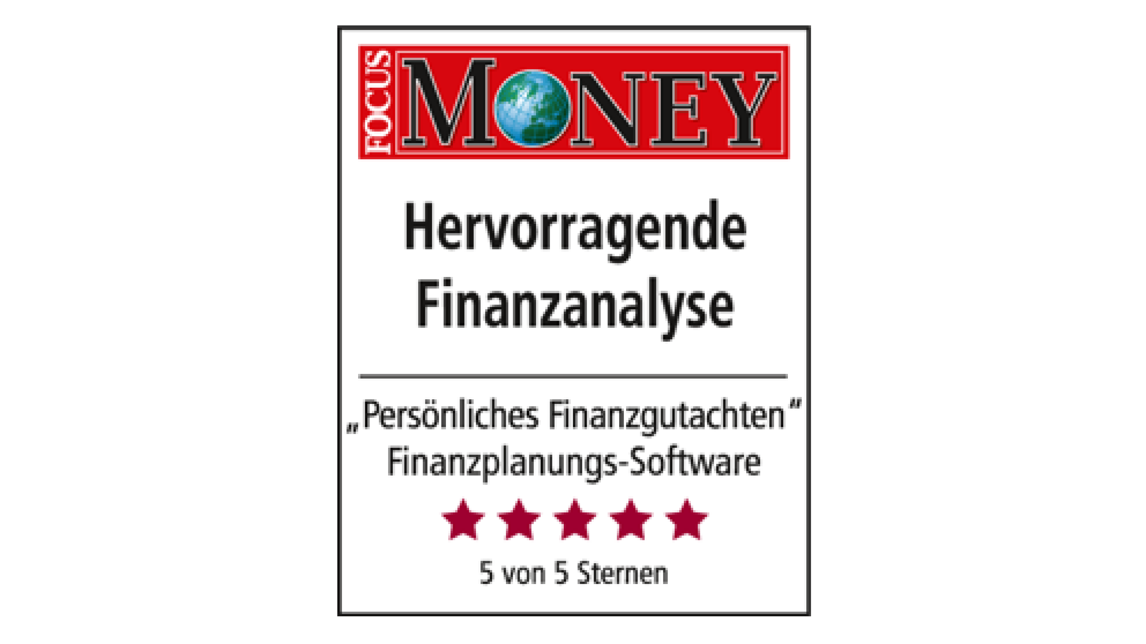 Auszeichnung von FOCUS MONEY für hervorragende Finanzanalyse
