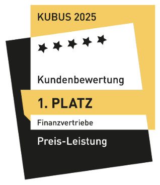 KUBUS Auszeichnung für Finanzvertriebe 1.Platz in Preis-Leistung