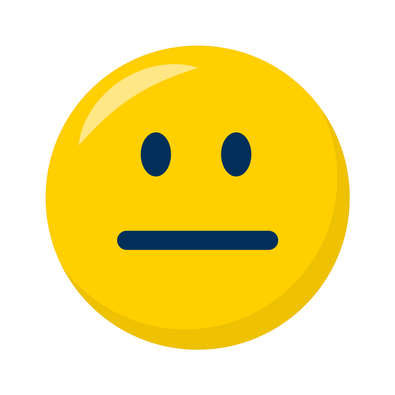 Neutrales Emoji in gelb