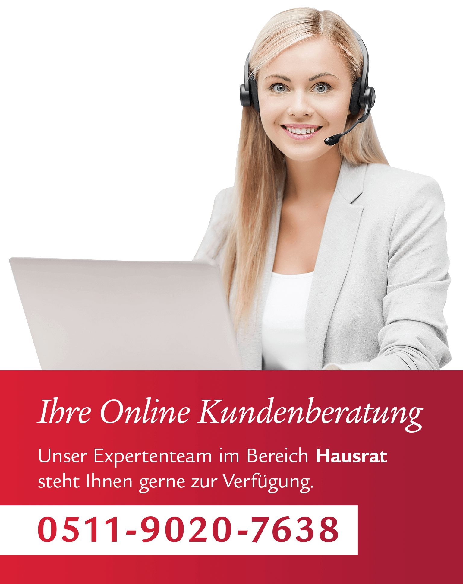 Infokasten mit „Experten-Hausrat“ und der Telefonnummer 0511-9020-7638.